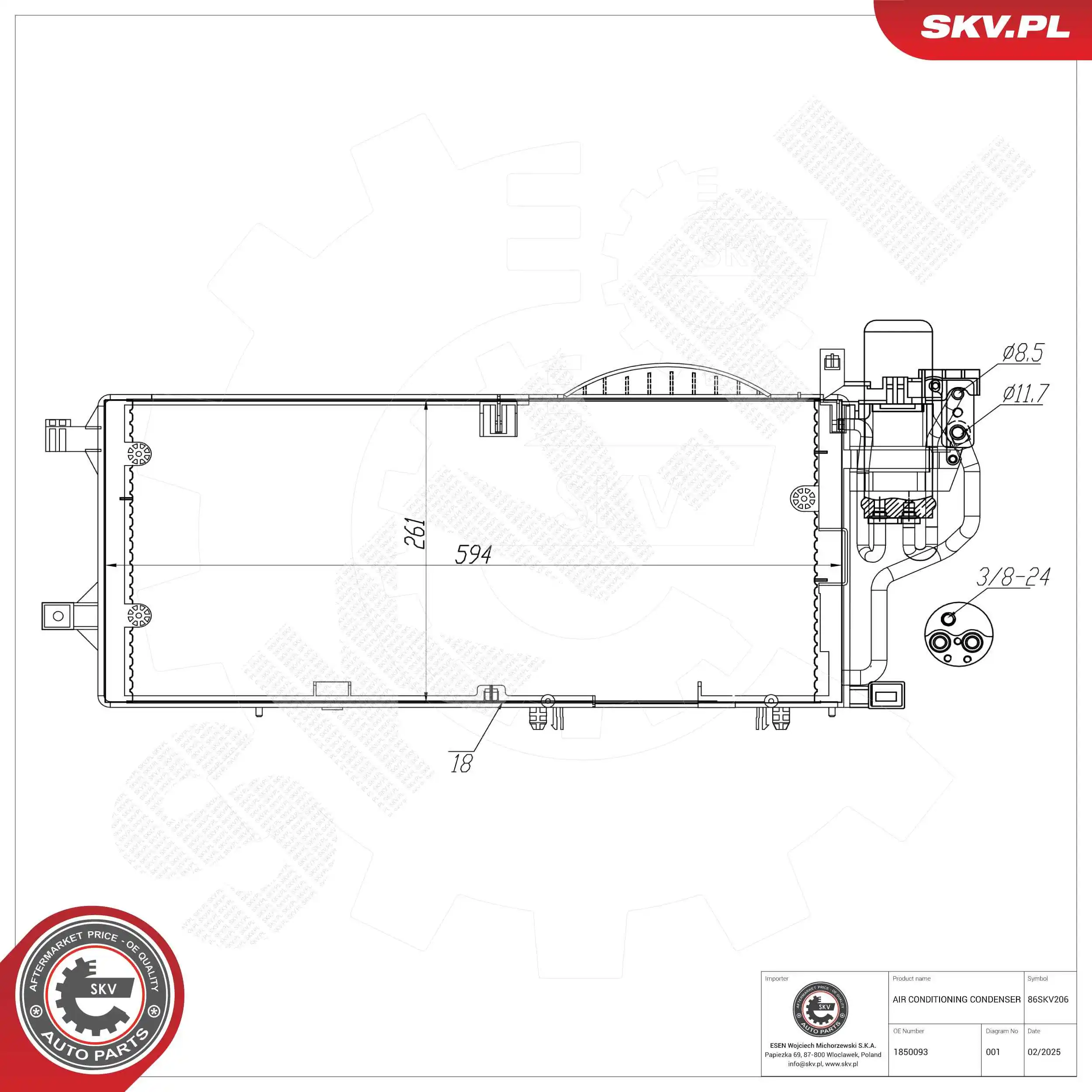 Condenser, air conditioning
